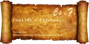 Csellár Filotea névjegykártya